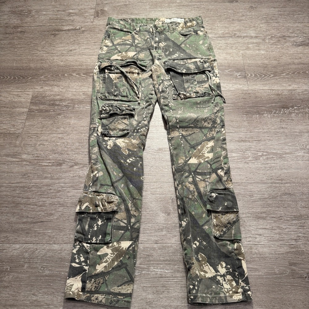 Smoke Rise Pants Mens 30‎ Green Woodland Camo Camouflage Cargo 30x32 Utility